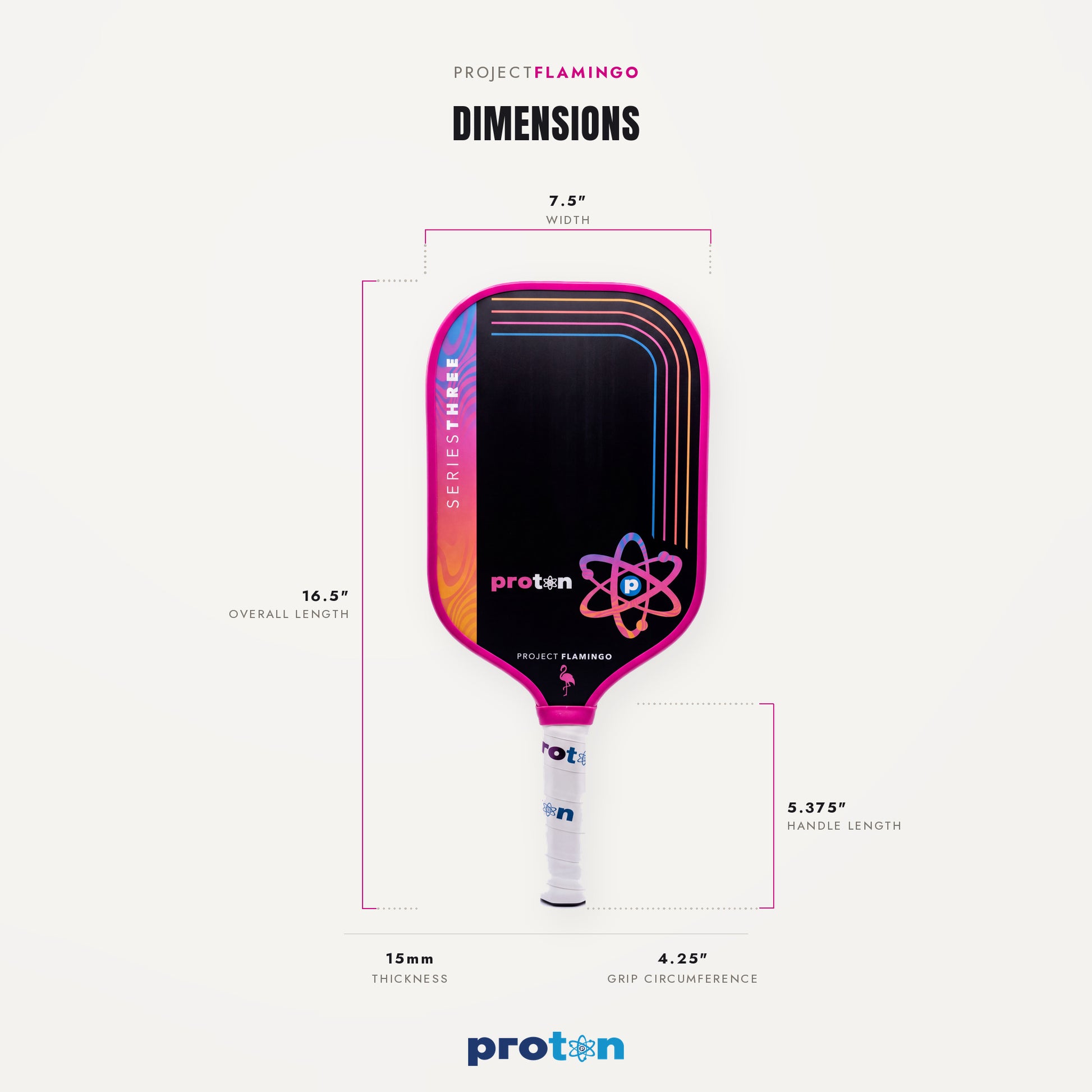 Project Flamingo Elongated 15MM dimensions diagram