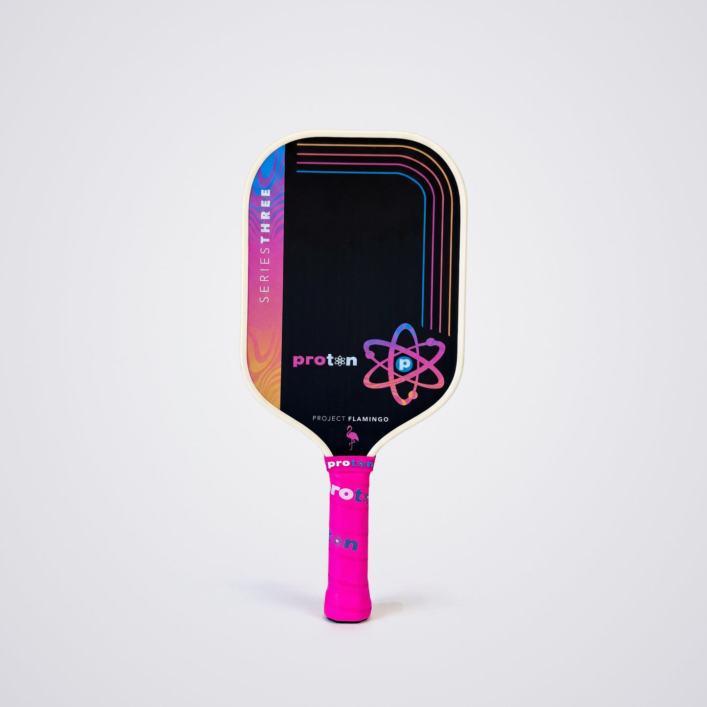 Project Flamingo Elongated 15MM pickleball paddle, Cream