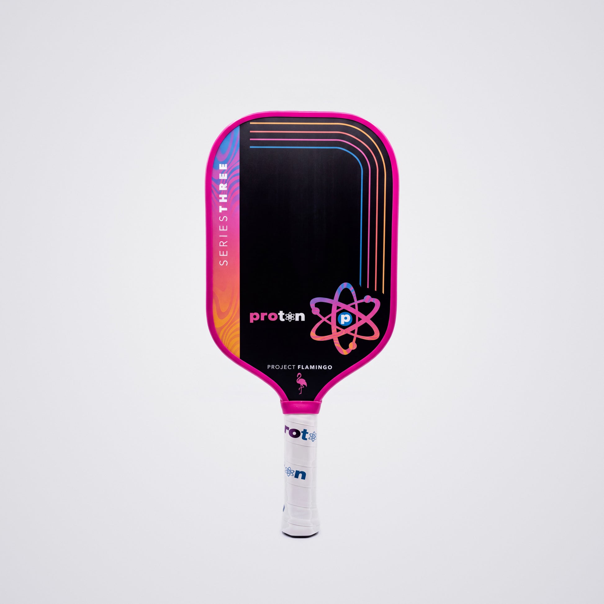 Project Flamingo Elongated 15MM pickleball paddle, front face
