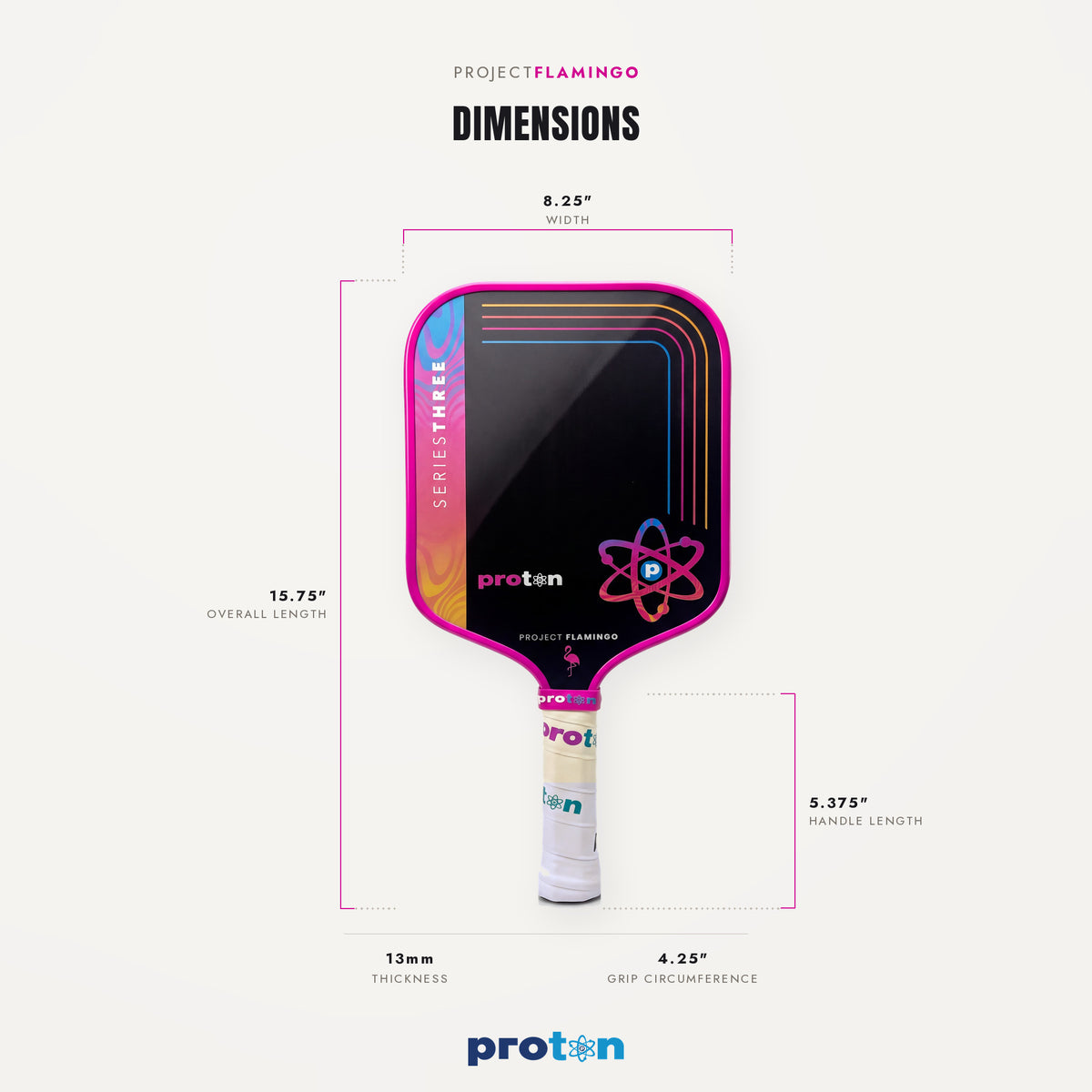 Project Flamingo Wide Body 13MM dimensions diagram
