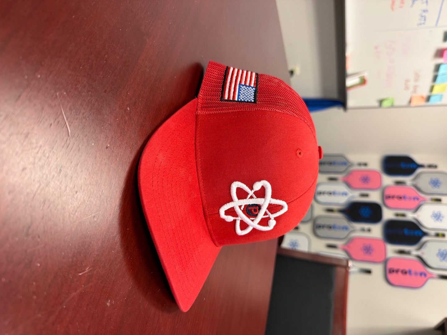 Proton America Hat - red trucker with flag patch