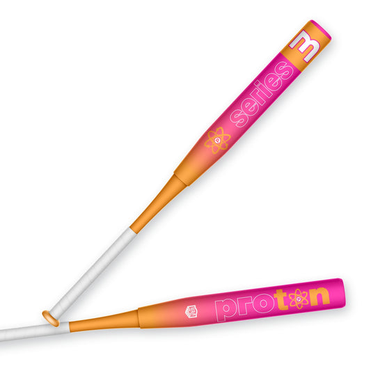 Proton Series Three Neon two-piece slowpitch softball bat - USA/ASA