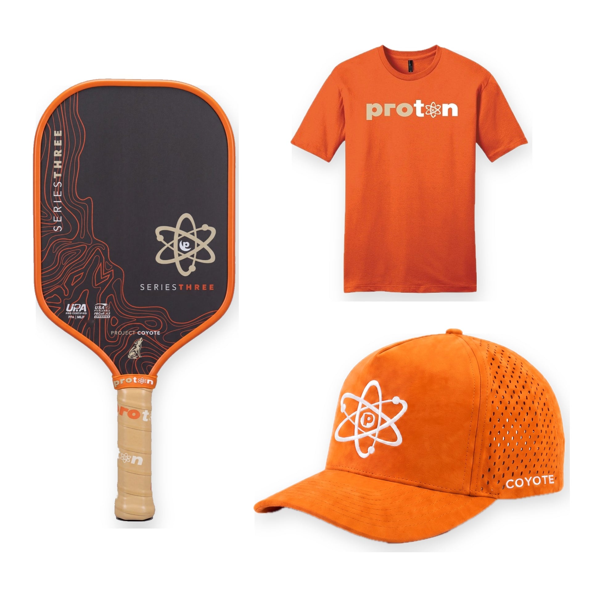 Project Coyote kit — the Elongated 15mm paddle with the Project Coyote tee and hat