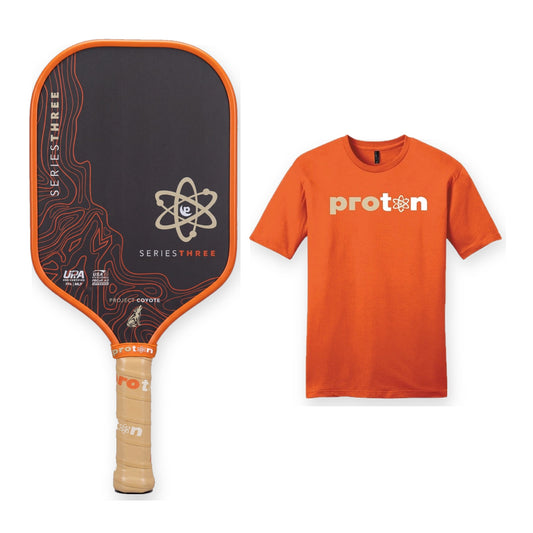 Project Coyote bundle — the Elongated 15mm paddle beside the Project Coyote tee