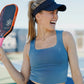 Genie Bouchard with the Project Coyote paddle