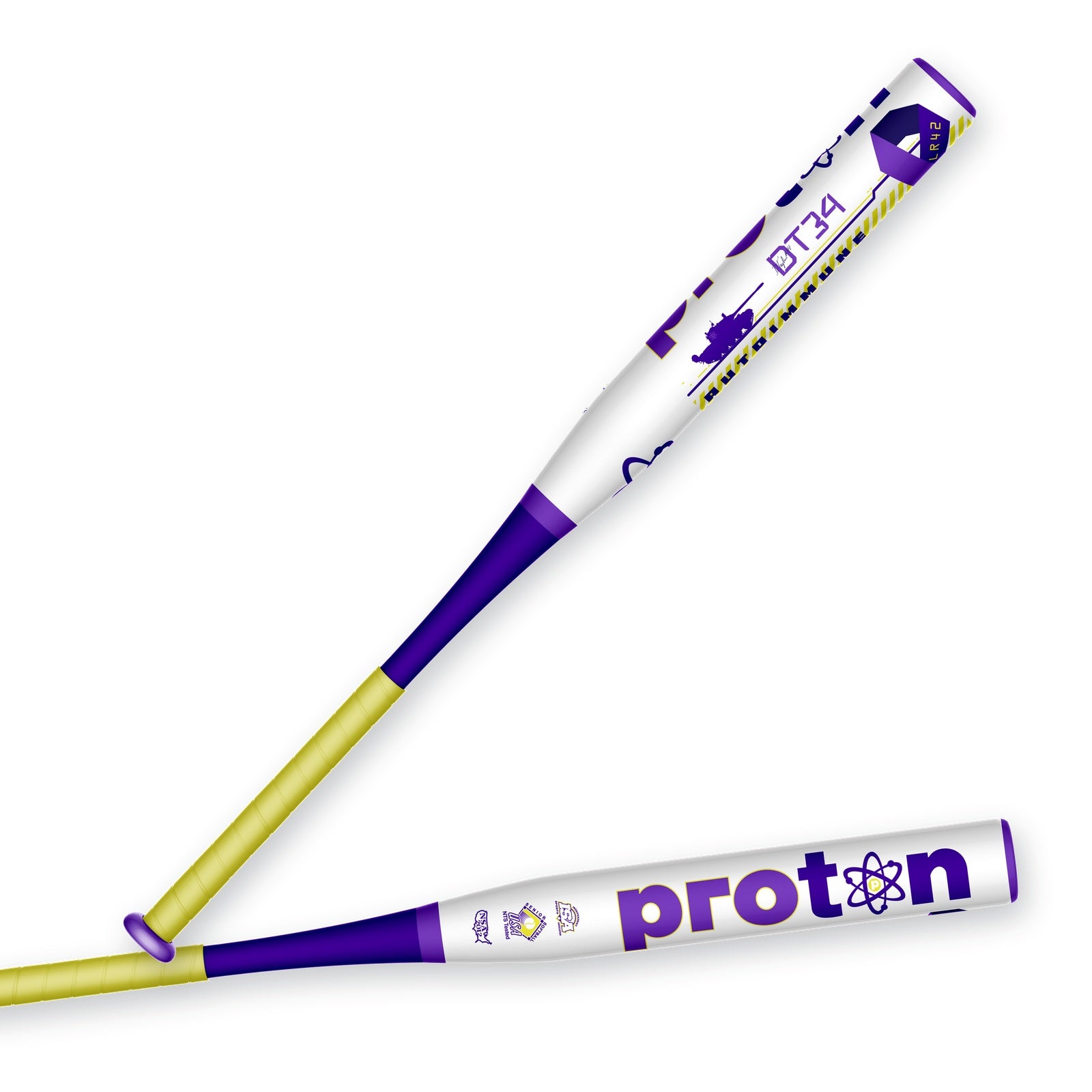 Proton DT34 senior two-piece slowpitch softball bat - SSUSA, NSA, ISA